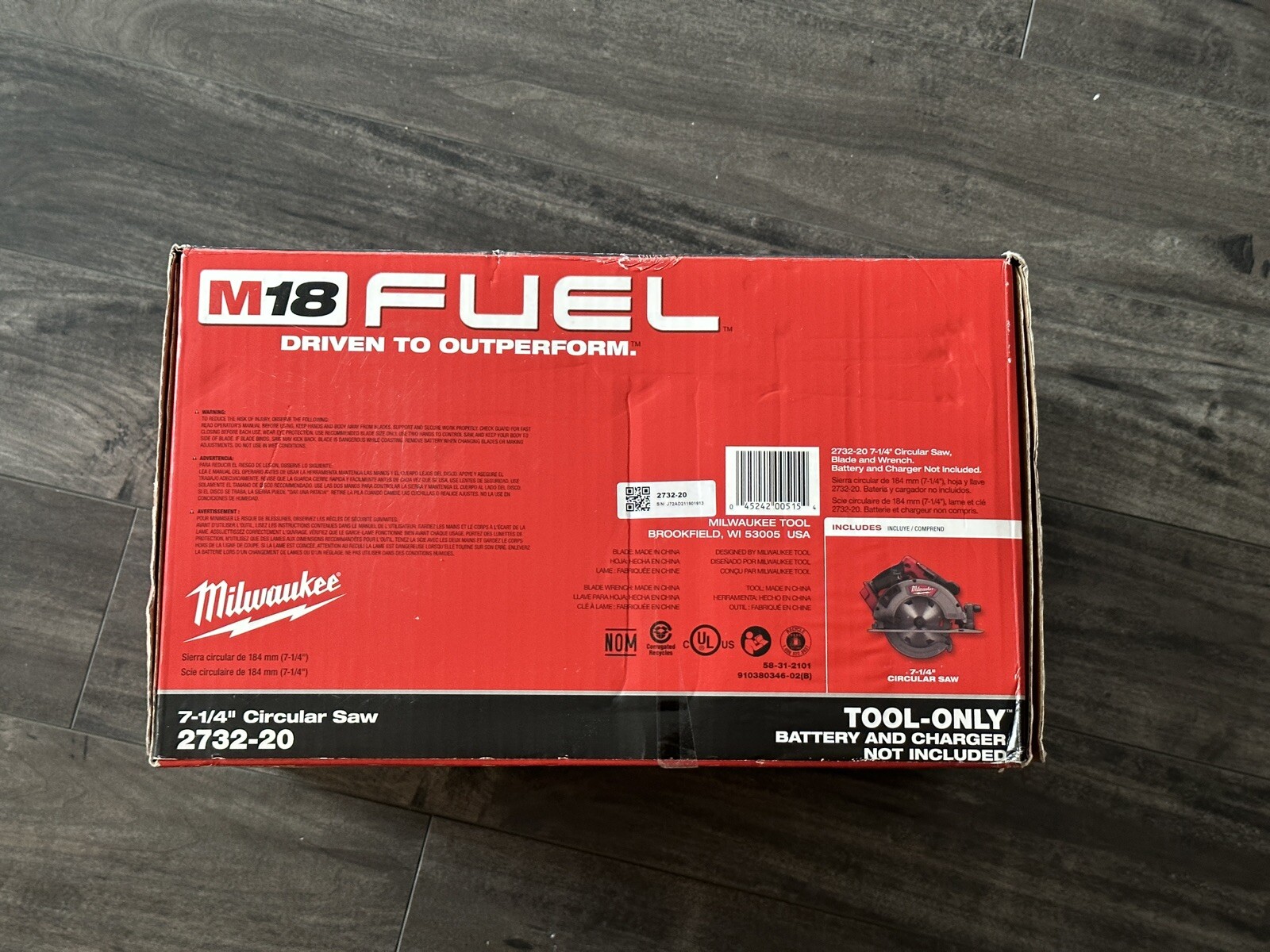 Never Open Milwaukee M18 18 Volt FUEL 7-1/4" Circular Saw 2732-20 Tool Only