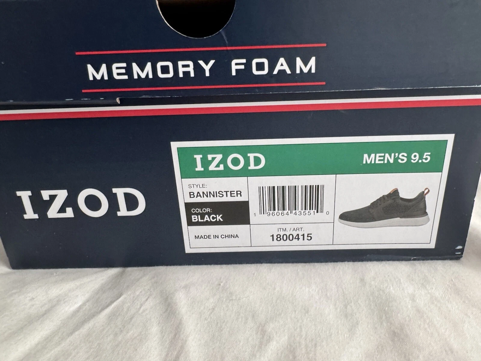 IZOD “Bannister” Men’s Lightweight Stretch Textile Sneaker [Black] Size 9.5 New
Opens in a new windo