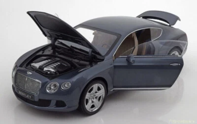 BENTLEY CONTINENTAL GT THUNDER 2011 BLUE GREY METAL MINICHAMPS BL835 1:18 UK LHD - Photo 1/4