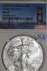 2014(S) American $1 Silver Eagle 1 oz. Fine 999 NGC Graded MS 69 (6035391-017)