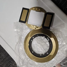 Hubbell S1CFCBRS 8" System One Universal Carpet Cover Flange Assembly Brass