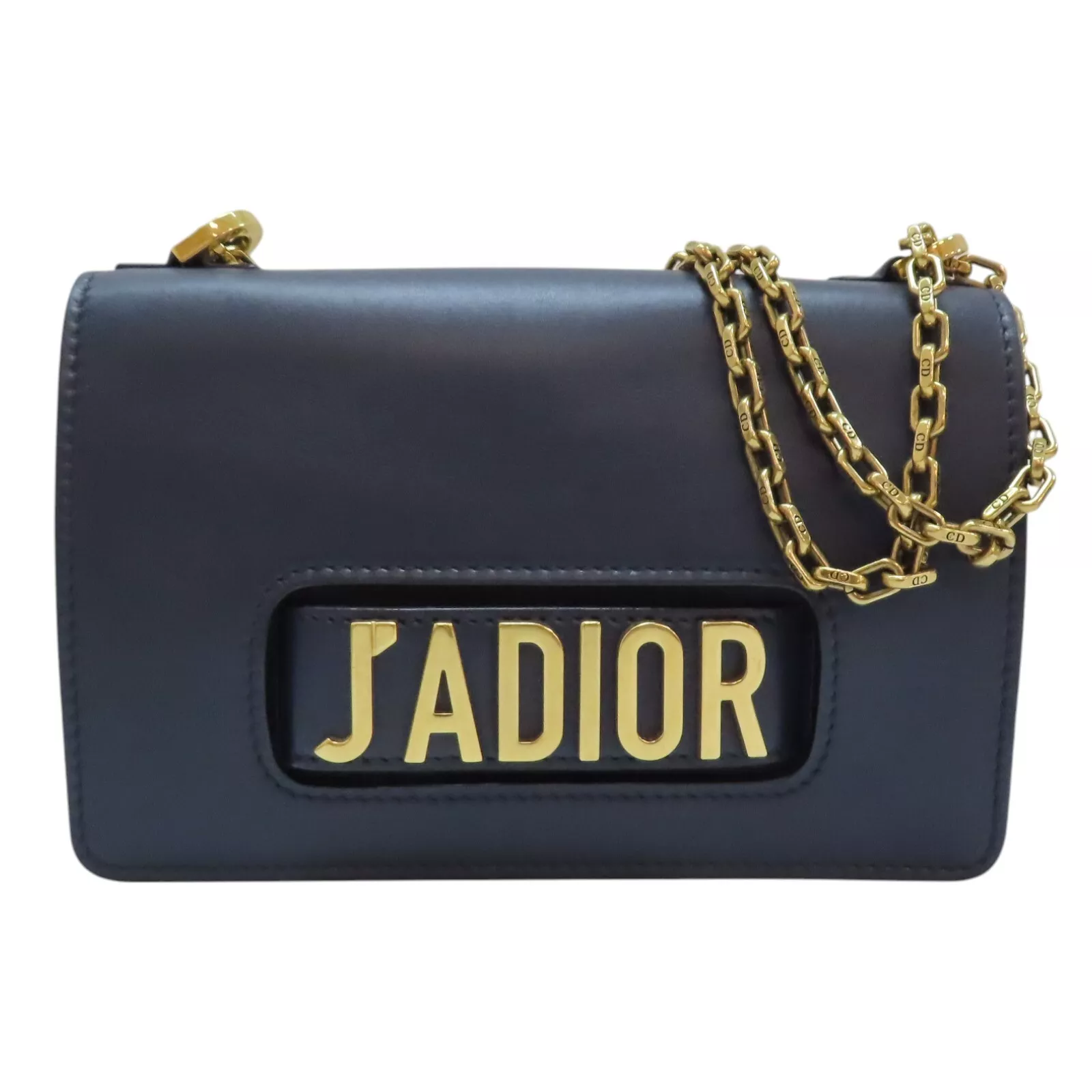 Sac bandoulière chaîne DIOR J'adior cuir de veau bleu