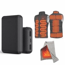 20000mAh Heating Vest Battery Pack for Heated Jacket,Heat Glove 2 USB Power Bank