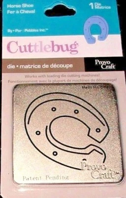 Horse Shoe Lucky Horseshoe Cuttlebug Die 37-1516 NEW! - Image 1 of 2