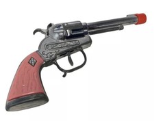 Vintage Halco Hubley Pink Grip Cowgirl Pistol Six Shooter Toy Cap Gun