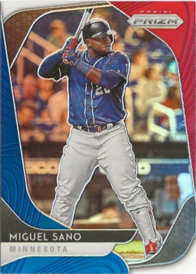 2020 Panini Prizm Baseball Miguel Sano #109 Red White  Blue Prizm SP