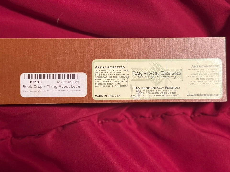 Danielson Designs Thing About Love Is.. Letrero / Decoración de manto / Hecho en EE. UU. Foto 3 de 3