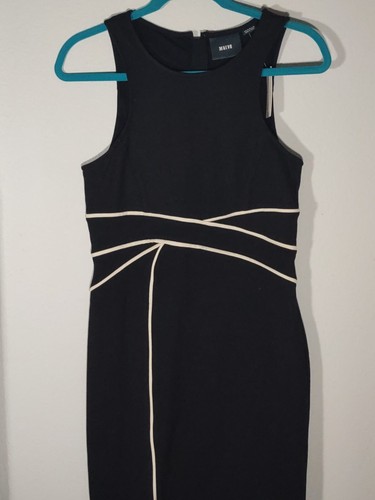 Anthropologie Maeve Cavatina Sheath Dress Black & White Size 8 NWT - Picture 5 of 10