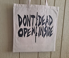 The Walking Dead Don't Open Dead Inside Zombie Cotton Canvas Tote Bag