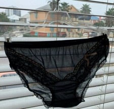 VTG Van Raalte Sheer Nylon Panties Double Gusset Panty Lace Pillow Tab Women S 4