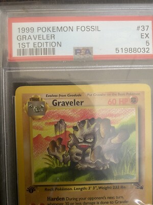 1999 PSA 5 Graveler Pokemon Fossil 1st Edition | eBay