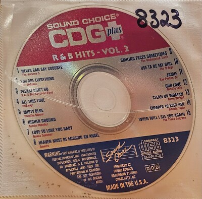 SC8323 R & B    HITS  SOUND CHOICE KARAOKE CDG HARD