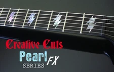 Lightning Bolt ABALONE Fret Marker Inlay Sticker for Parker or ANY BASS & GUITAR