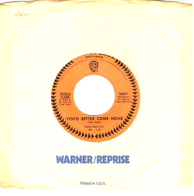 Petula Clark:   You'd Better Come Home / Heart .. 45 RPM 8280