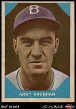 1960 Fleer #11 Arky Vaughan Dodgers / Pirates HOF 4 - VG/EX