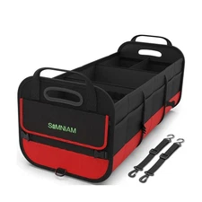Simniam Large Trunk Organizer for Car, Collapsible Multi Compartment Car Trun...