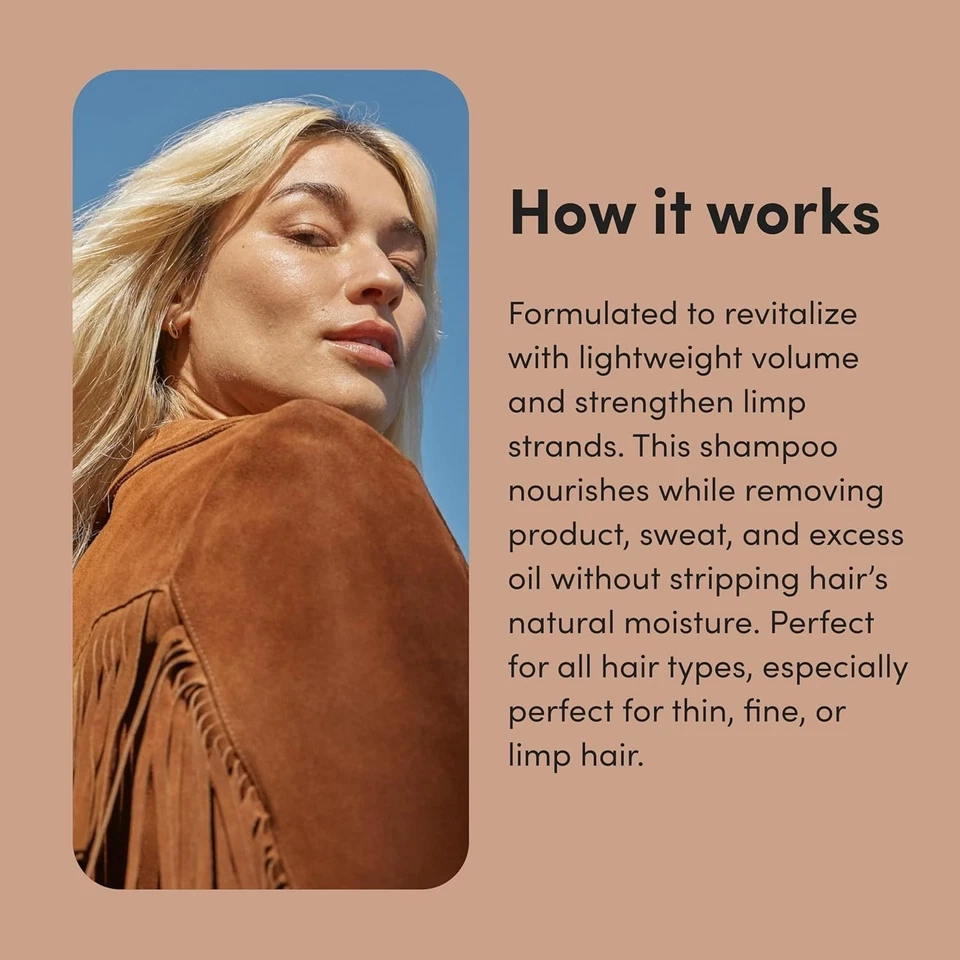 Champú Hers Full Volume 6,4 oz (paquete de 2) - biotina, brillo y rebote, cedro citrón Foto 4 de 4