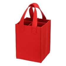 4 Bottle Wine Carrier Tote Bag Wine Bottle Carrying Bag Red