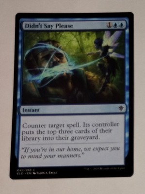 Didn't Say Please Regular 042/269 Common Magic The Gathering Card MTG 2019 ELD