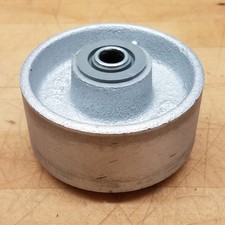 Albion Iron Caster Wheel, 4" Diameter, 2" Tread Width, Straight Roller - USED