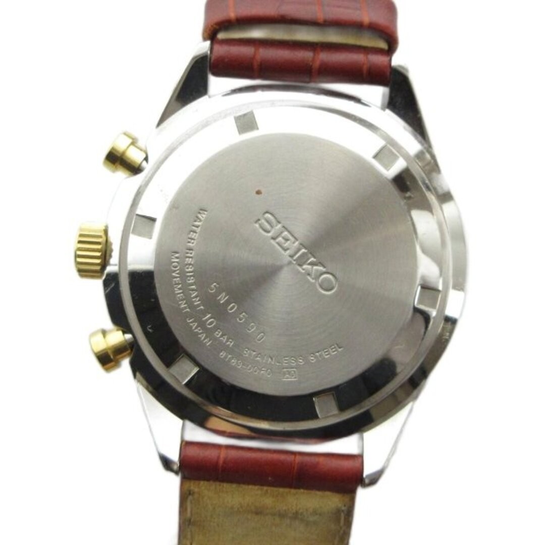 Seiko 6t63-00f0 Watch Quartz Leather Belt Chronograph… - Gem