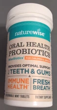 NatureWise Oral Probiotics for Mouth Bad Breath - Chewable Sugar-Free Mint- NEW
