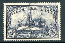 Germany 1901 SWA Southwest Africa 3M Black Violet Unwmk Ship Scott #24 VFU H191