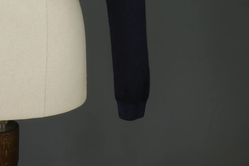 PRADA Navy Long Sleeve Round Neck Knitted Button Front Cardigan Sweater Size S/M - Image 4 of 4