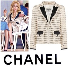 Chanel Vintage 2006 Ivory White Gold Tweed Jacket 38 40 6 8 Coat Top M