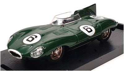 Brumm 1/43 Scale R147 - Jaguar D Type Le Mans 1955 #6 M. Hawthorne - Green