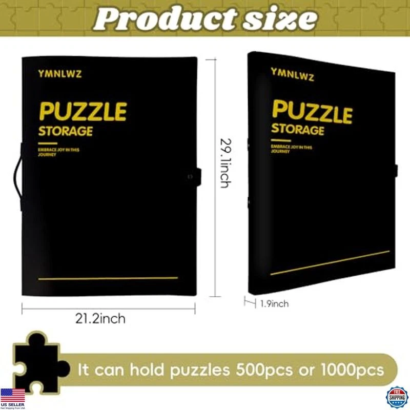 Carpeta de almacenamiento rompecabezas YMNLWZ de 1000 piezas - Organizador que ahorra espacio con 20 bolsillos Foto 2 de 4