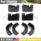 Front Rear Brake Pads Kit + Drum Brake Shoes for 1977-1982 Porsche 924