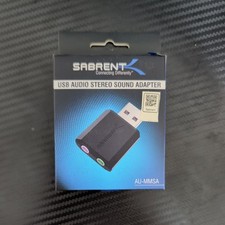 Sabrent AU-MMSA USB External Stereo 3D Sound Adapter - Black