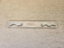 Keuffel & Esser K&E 9" 1378T-23 Drafting Machine Scale Ruler Full & Half In Size