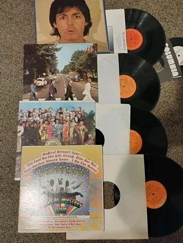 The Beatles LP Vinyl Lot Abbey Road,Sgt. Pepper's, Mystery Tour & Mc Cartney  LP