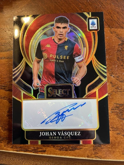 2025-26 Panini Select Serie A Johan Vasquez Auto Black Prizm 1/1 Genua