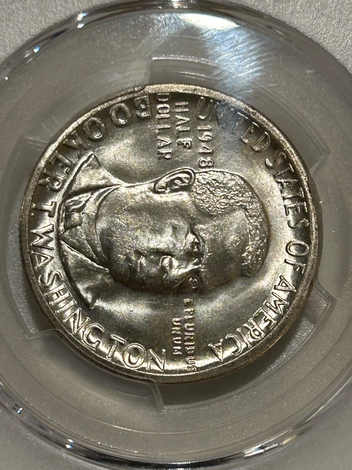 1948 S Booker T Washington Silver Half Dollar PCGS MS66 Only 8,005 Minted - Image 4 of 4