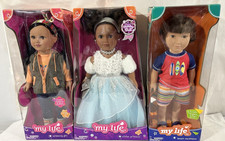 3 MY LIFE AS SCHOOL 18 DOLL LOT AFRICAN AMERICAN HOLIDAY CAMPING BEACH NEW MIB