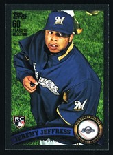 Jeremy Jeffress Milwaukee Brewers 2011 Topps Black #143 SN /60