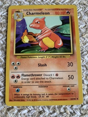 Preços baixos em Charmeleon Pokémon TCG Conjunto Base Raro Cartões