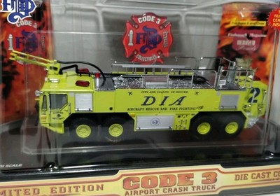 1/64 Code 3 Collectibles Denver Airport Fire and Rescue E-One Titan 8x8 12171