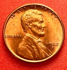 1942-S Lincoln Wheat Cent Penny GEM RED BU From an Original Bank Roll