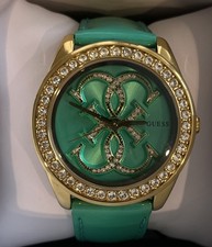 Reloj Guess U0208L6 Cuero Verde/Azul Logo