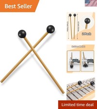 Durable 2 Pcs Rubber-Tipped Mallets - Perfect for Glockenspiels Xylophones