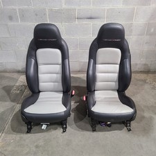 09-11 Corvette C6 Grand Sport Leather Seat Pair Set Lh Rh Oem Aa7535 Damaged