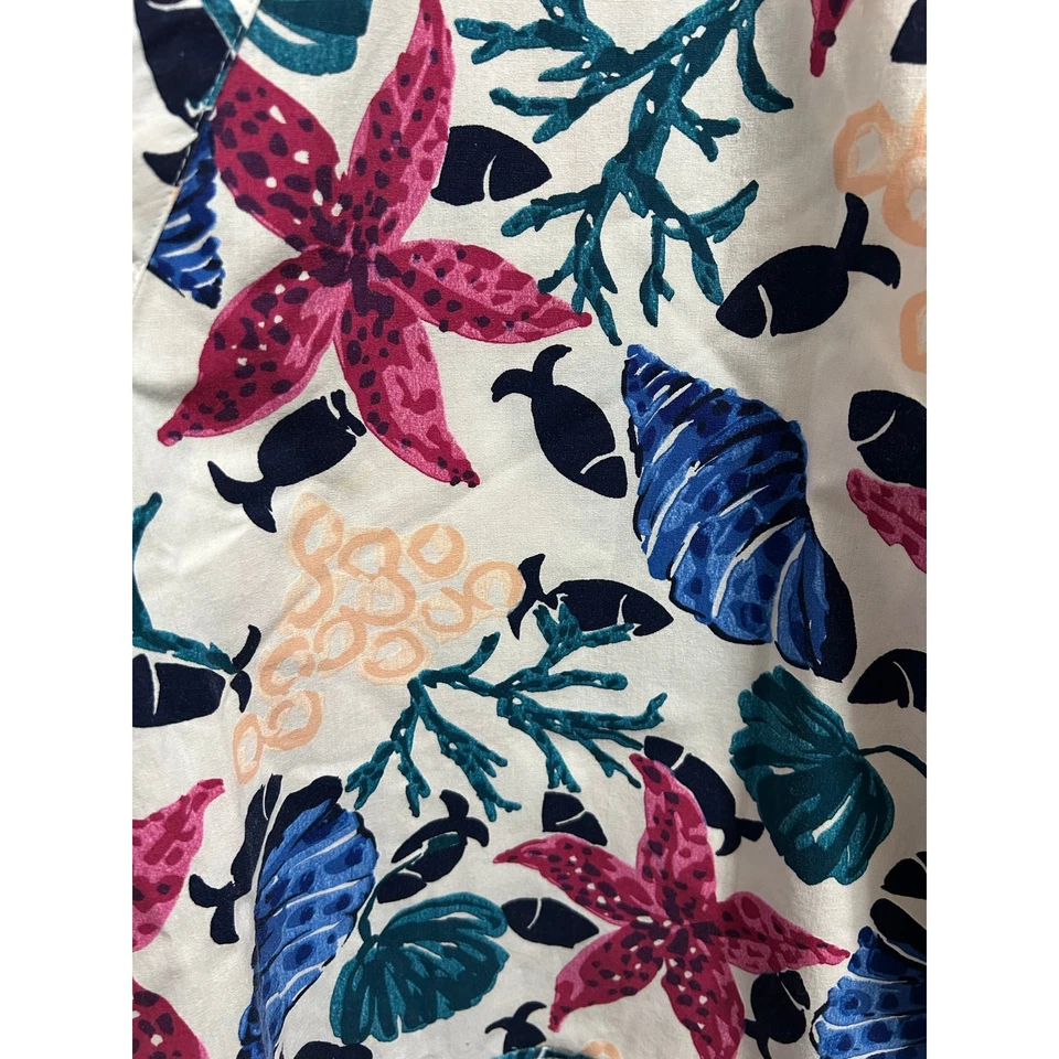 Blusa Médica Crest Tropical Fish Manga Corta para Mujer Talla 2XL Foto 3 de 4