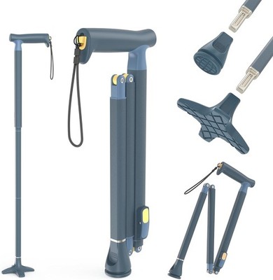 Quick Fold Walking Cane for Men and Women - Foldable Walking Stick for Stability