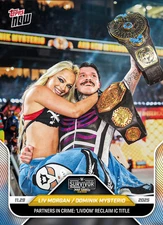 Liv Morgan / Dominik Mysterio Reclaim Title 2025 WWE Topps NOW Card 129 Presale