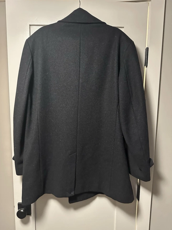 Jos. A. Abrigo Bank Hombre XL Negro Doble Pecho Foto 2 de 4