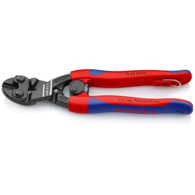 KNIPEX 71 22 200 T Comfort Grip Angled High Leverage Cobolt Cut Tethered